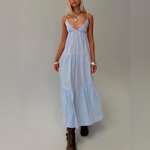 Princess Polly blue maxi dress NWT size 2